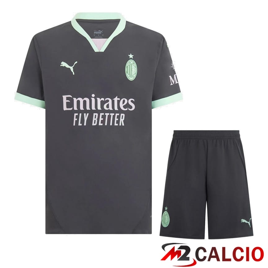 Insieme Maglie Calcio AC Milan Terza + Pantaloncini 2024/2025