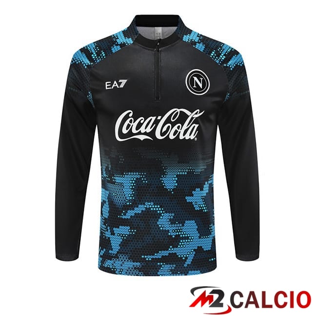 Felpa Allenamento SSC Napoli Nero Blu 2024/2025