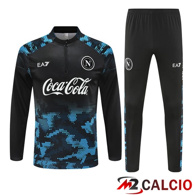 Insieme Tuta Calcio SSC Napoli Nero Blu 2024/2025