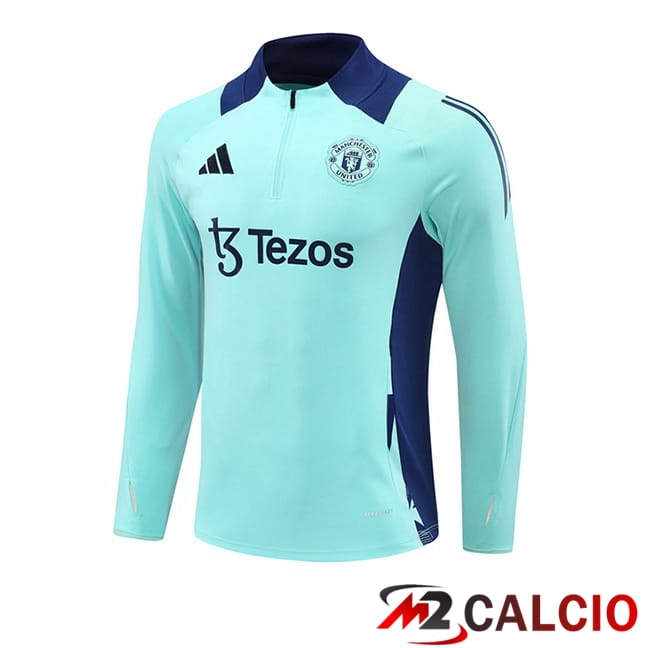 Felpa Allenamento Manchester United Blu 2024/2025