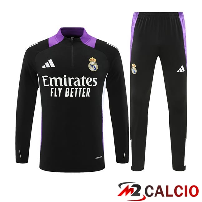 Insieme Tuta Calcio Real Madrid Viola Nero 2024/2025