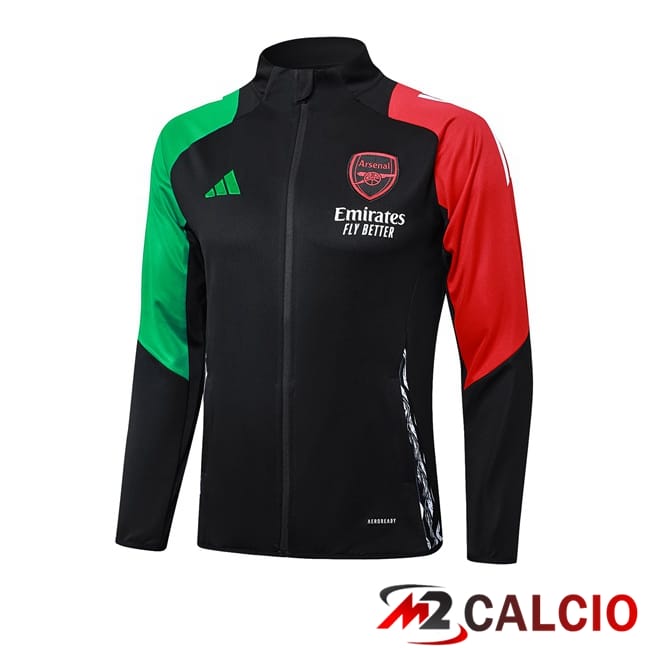 Giacca Calcio Arsenal Nero Rosso Verde 2024/2025