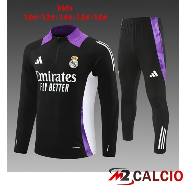 Insieme Tuta Calcio Real Madrid Bambino Nero 2024/2025