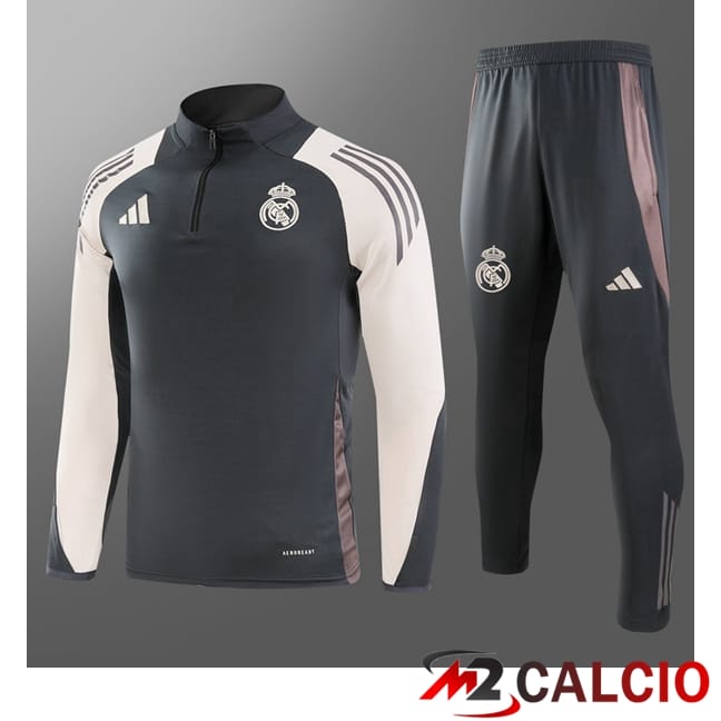 Insieme Tuta Calcio Real Madrid Bambino Grigio 2024/2025