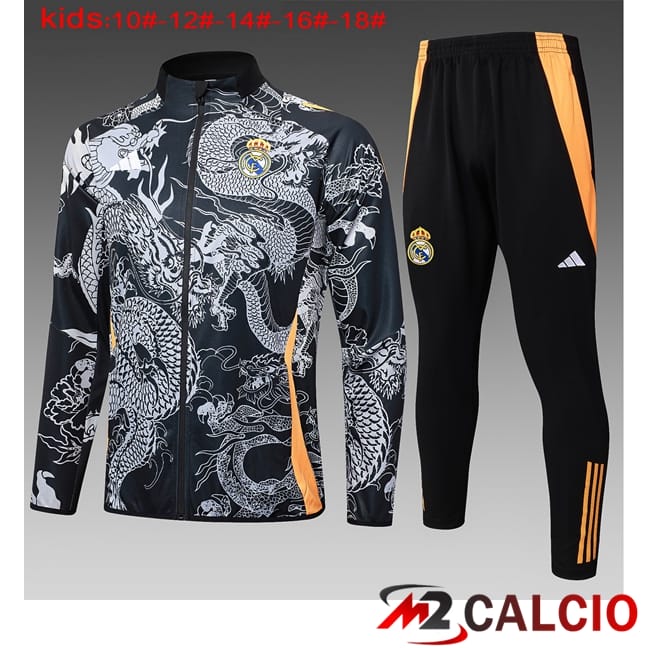 Insieme Tuta Calcio - Giacca Real Madrid Bambino Nero 2024/2025