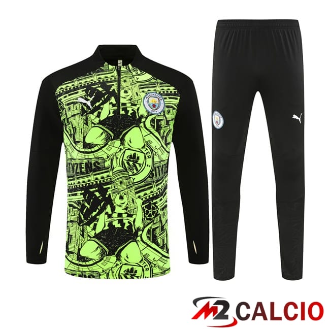 Insieme Tuta Calcio Manchester City Verde 2024/2025