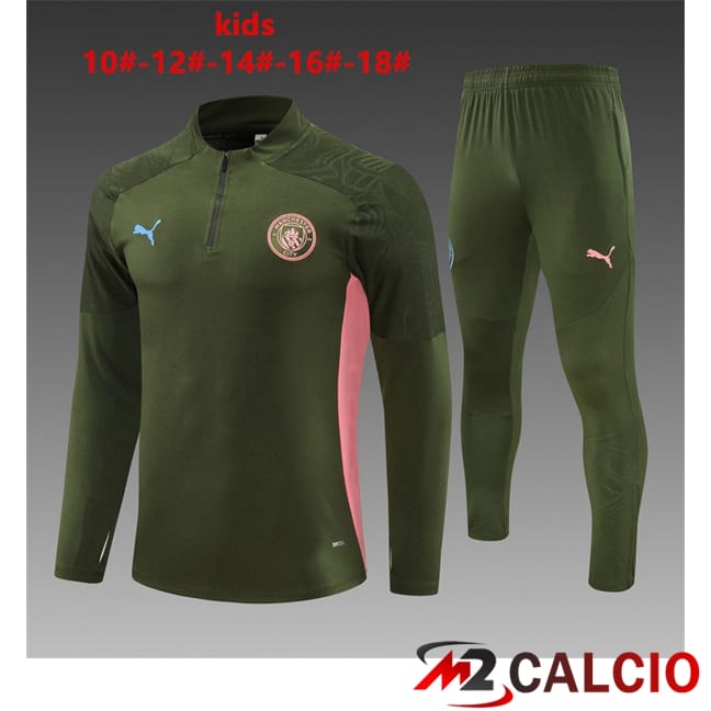 Insieme Tuta Calcio Manchester City Bambino Verde 2024/2025