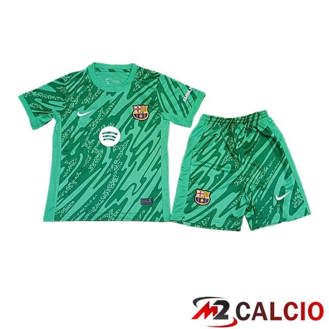 Maglie Calcio Barcellona Bambino Portiere Verde 2024/2025