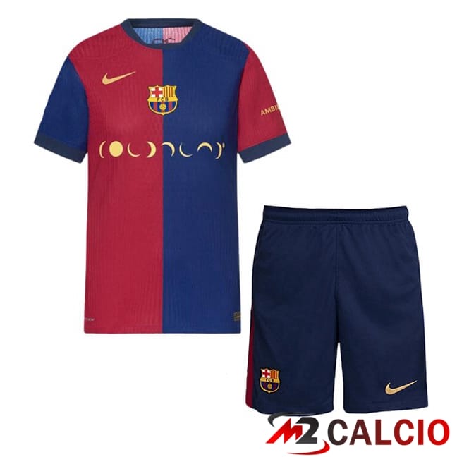 Maglie Calcio FC Barcellona Bambino Prima COLDPLAY Blu Rosso 2024/2025