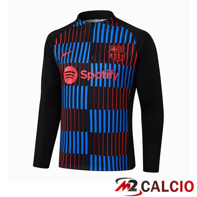 Felpa Allenamento FC Barcellona Blu Nero Rosso 2024/2025