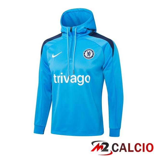 Felpa Con Cappuccio FC Chelsea Blu 2024/2025