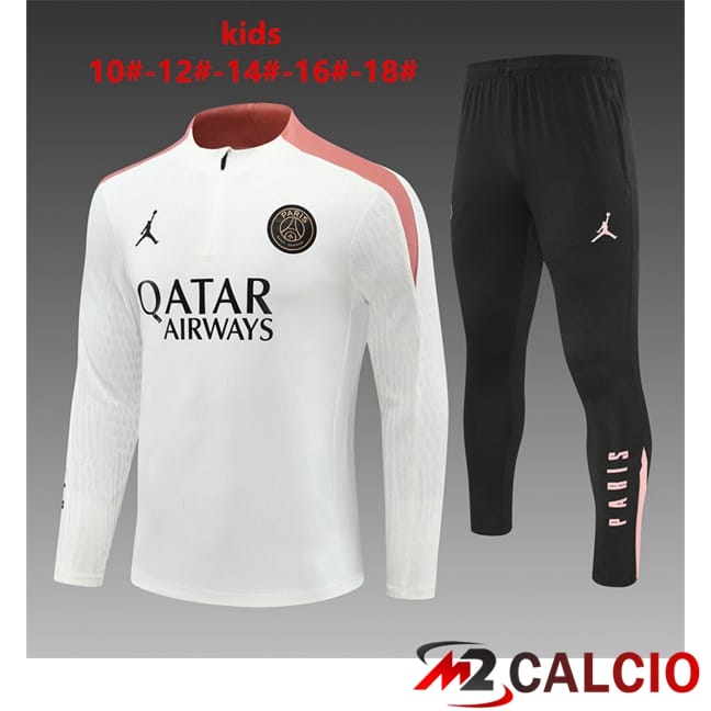 Insieme Tuta Calcio Paris PSG Bambino Bianco 2024/2025