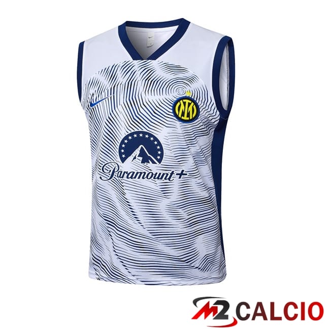 Canotta Allenamento Inter Milan Bianco 2024/2025