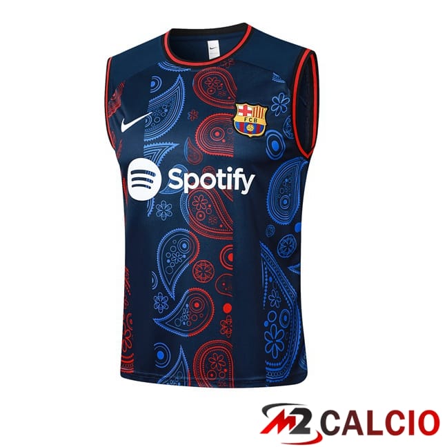 Canotta Allenamento FC Barcellona Blu Reale 2024/2025