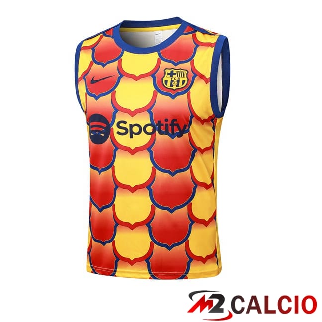 Canotta Allenamento FC Barcellona Giallo 2024/2025