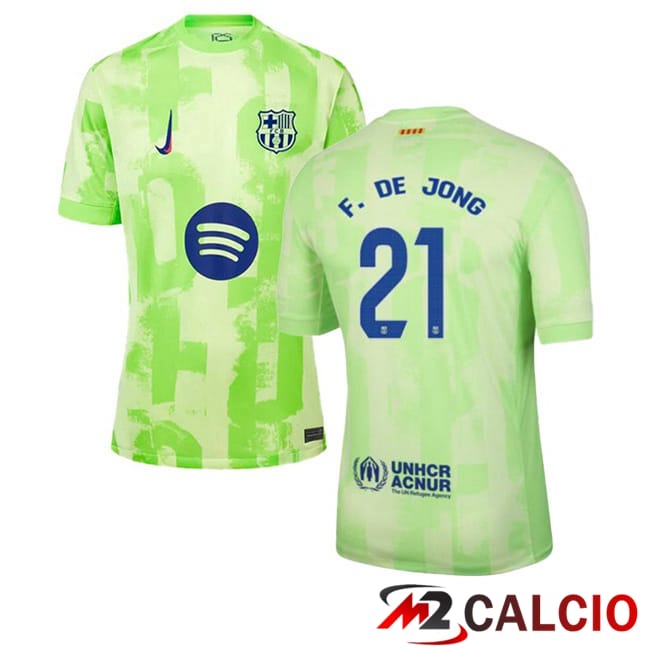 Maglie Calcio FC Barcellona (F. DE JONG 21) Terza Verde 2024/2025