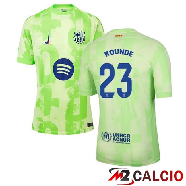 Maglie Calcio FC Barcellona (KOUNDE 23) Terza Verde 2024/2025