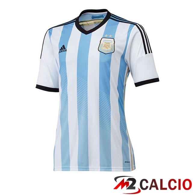 Maglie Calcio Argentina Retro Prima Bianco Blu 2014