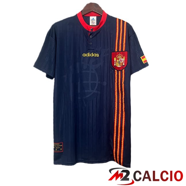 Maglie Calcio Spagna Retro Seconda Blu Reale 1996