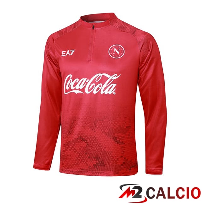Felpa Allenamento SSC Napoli Rosso 2024/2025