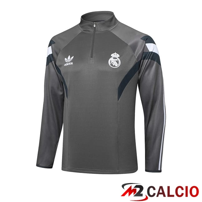 Felpa Allenamento Real Madrid Grigio 2024/2025