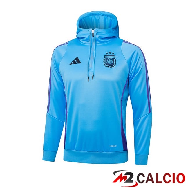 Felpa Con Cappuccio Argentina Blu 2024/2025