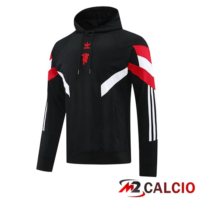 Felpa Con Cappuccio Manchester United Nero 2024/2025