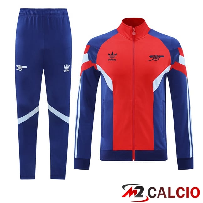 Insieme Tuta Calcio - Giacca Arsenal Rosso Blu 2024/2025