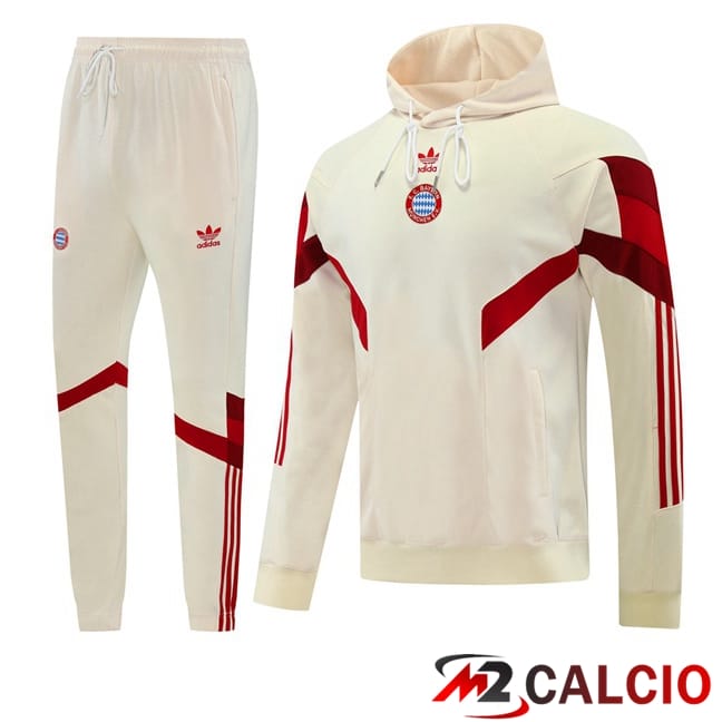 Tuta Calcio - Felpa Con Cappuccio Bayern Monaco Giallo 2024/2025
