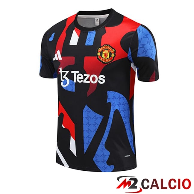 T Shirt Allenamento Manchester United Rosso Blu Nero 2024/2025