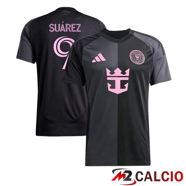 Maglie Calcio Inter Miami CF (Suárez 9) Seconda Nero 2025/2026