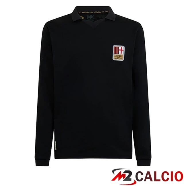 Nuova Maglie Calcio AC Milan 125th Anniversary Manica Lunga Nero 2024/2025