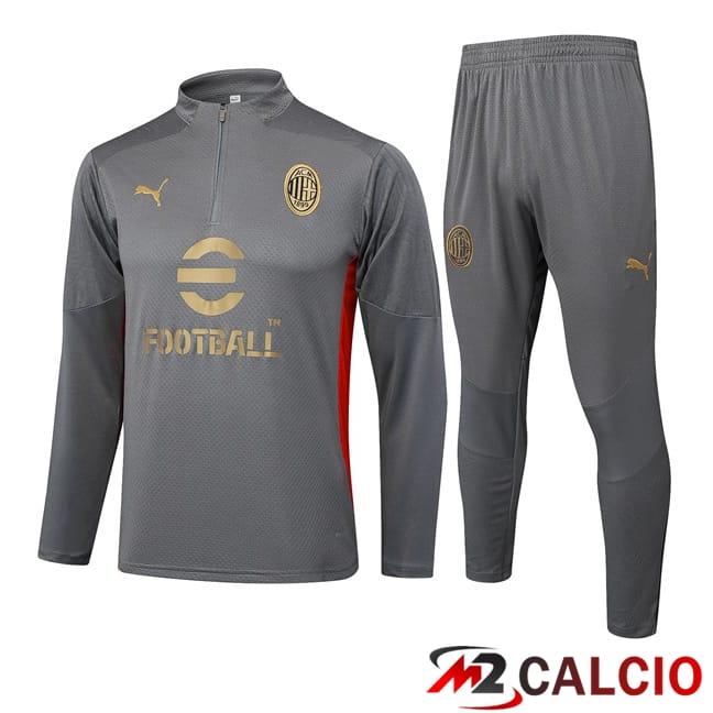 Insieme Tuta Calcio AC Milan Grigio 2024/2025