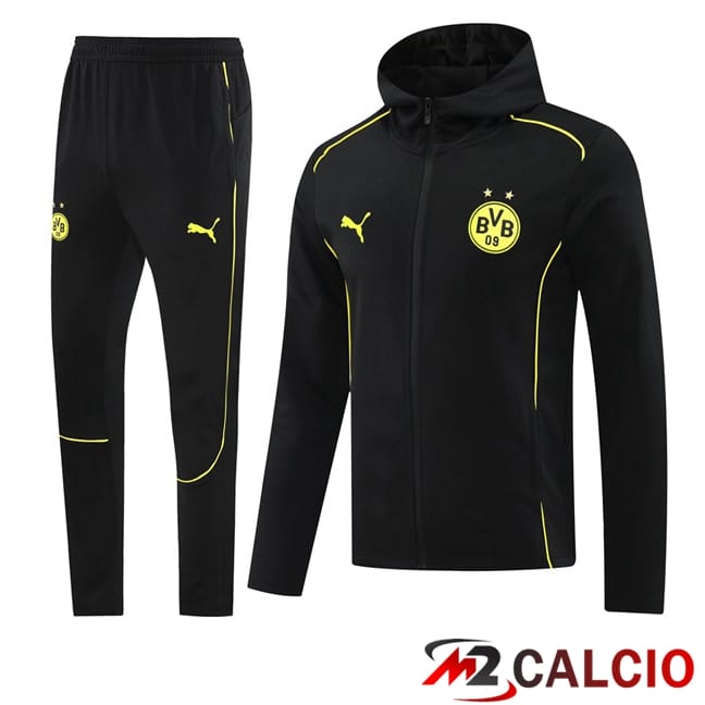 Tuta Calcio - Giacca A Vento Dortmund BVB Nero 2024/2025