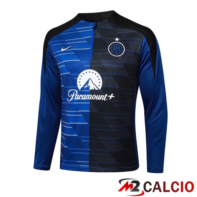 Felpa Allenamento Inter Milan Blu Nero 2024/2025