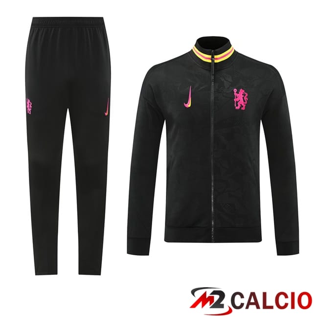 Insieme Tuta Calcio - Giacca FC Chelsea Nero 2024/2025