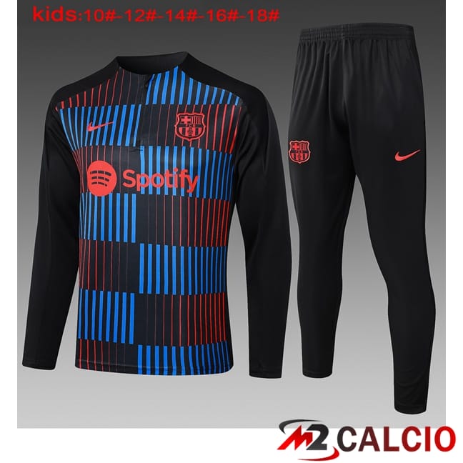 Insieme Tuta Calcio FC Barcellona Bambino Rosso Blu Reale 2024/2025