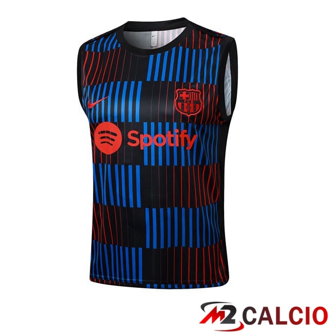 Canotta Allenamento FC Barcellona Blu Rosso Nero 2024/2025