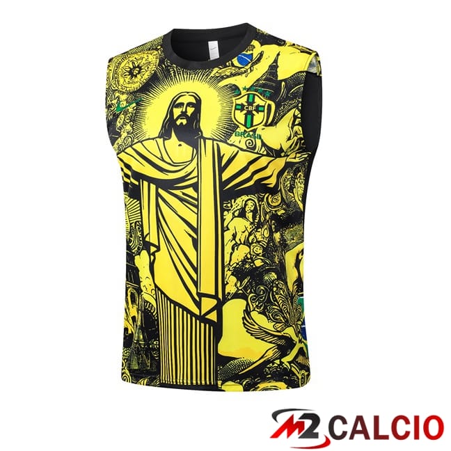Canotta Allenamento Brasile Giallo 2024/2025