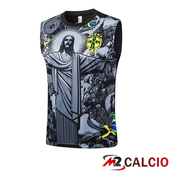 Canotta Allenamento Brasile Nero 2024/2025
