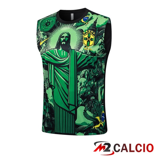 Canotta Allenamento Brasile Verde 2024/2025