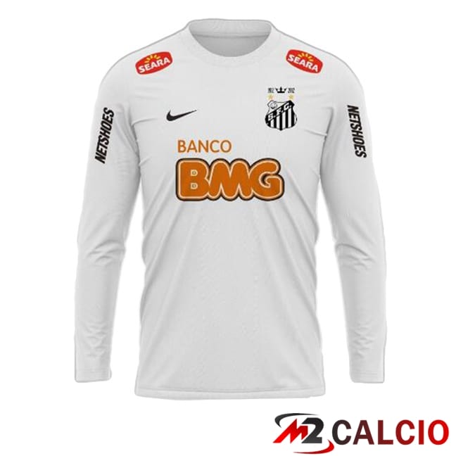 Maglie Calcio Santos FC Retro Prima Manica Lunga Bianco 2011-2012