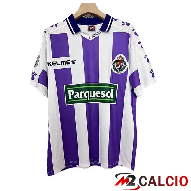 Maglie Calcio Real Valladolid Retro Prima Bianco Viola 1995-1996