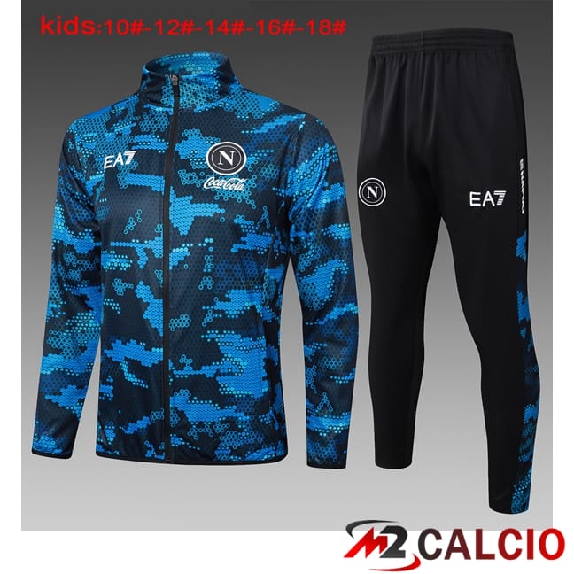 Insieme Tuta Calcio - Giacca SSC Napoli Bambino Blu Reale 2024/2025