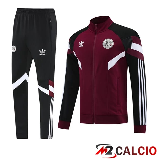Insieme Tuta Calcio - Giacca AFC Ajax Rosso 2025/2026