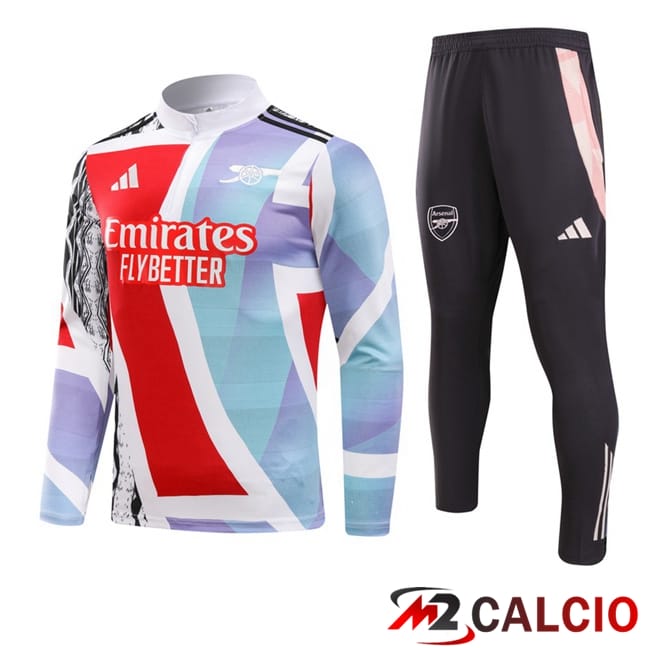 Insieme Tuta Calcio Arsenal Rosso Bianco 2025/2026