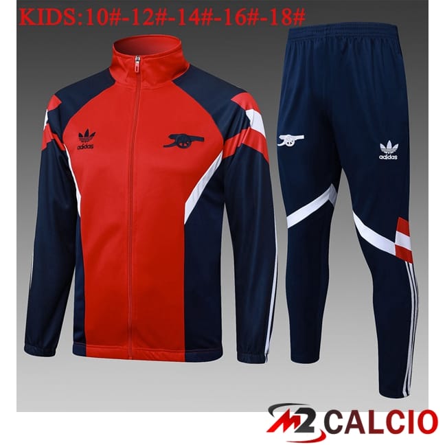Insieme Tuta Calcio - Giacca Arsenal Bambino Rosso 2025/2026