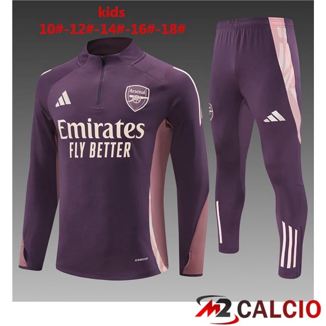 Insieme Tuta Calcio Arsenal Bambino Viola 2025/2026