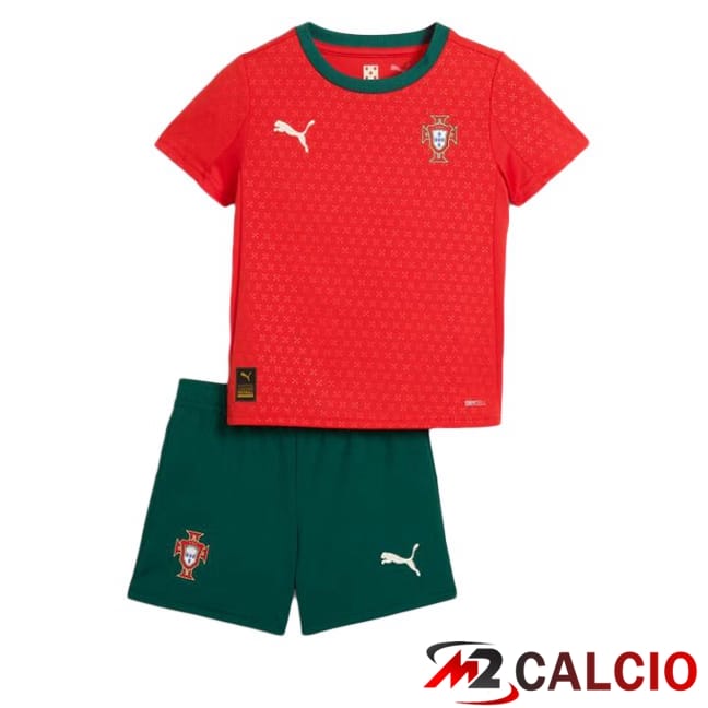 Maglie Calcio Portogallo Bambino Prima Rosso 2025/2026