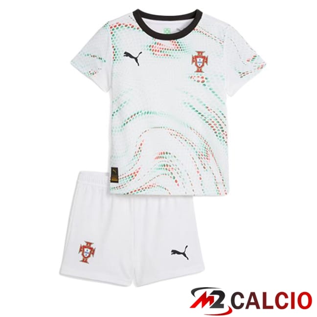 Maglie Calcio Portogallo Bambino Seconda Bianco 2025/2026